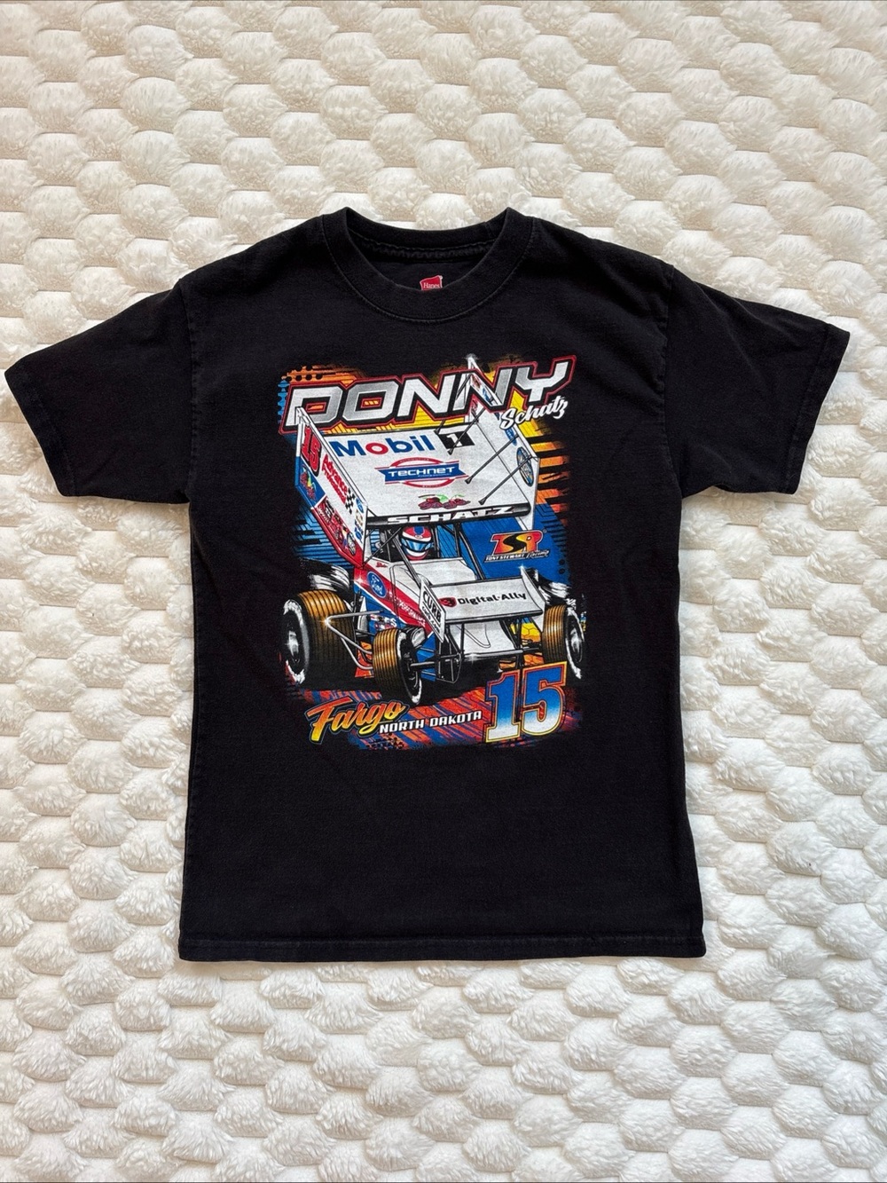 Donny Schatz T-Shirt Racing 15 Fargo Graphic Tee Size Youth Medium Double Sided